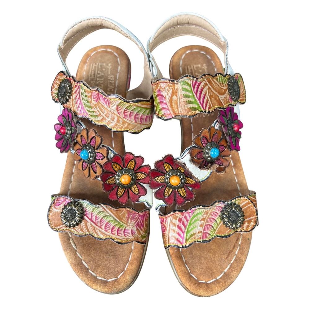 L’artiste By Spring Step Women’s Aromas Purple Floral Sandal Size 37 US 6.5/7 - Picture 11 of 12